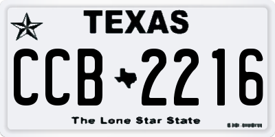 TX license plate CCB2216