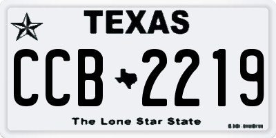 TX license plate CCB2219