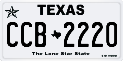 TX license plate CCB2220