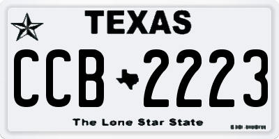 TX license plate CCB2223