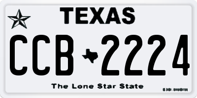 TX license plate CCB2224