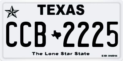 TX license plate CCB2225