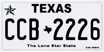 TX license plate CCB2226