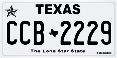 TX license plate CCB2229