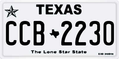 TX license plate CCB2230