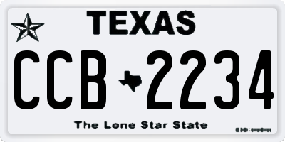 TX license plate CCB2234