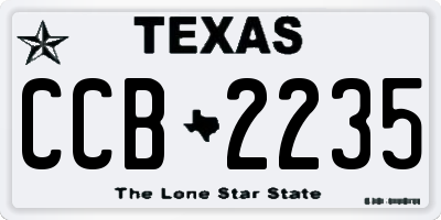 TX license plate CCB2235