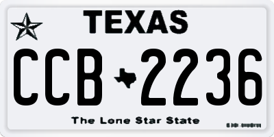 TX license plate CCB2236