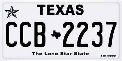 TX license plate CCB2237