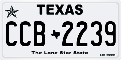 TX license plate CCB2239
