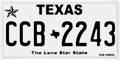 TX license plate CCB2243
