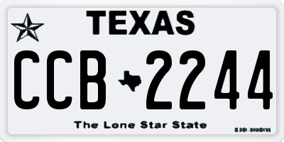TX license plate CCB2244