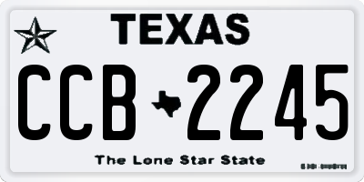 TX license plate CCB2245