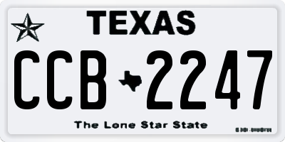 TX license plate CCB2247