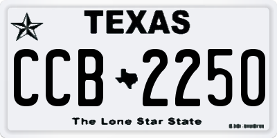 TX license plate CCB2250