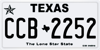 TX license plate CCB2252