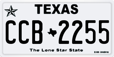 TX license plate CCB2255