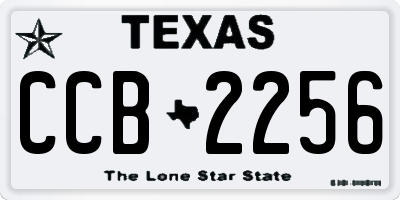 TX license plate CCB2256