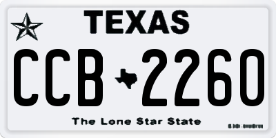 TX license plate CCB2260