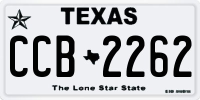 TX license plate CCB2262