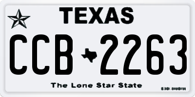 TX license plate CCB2263
