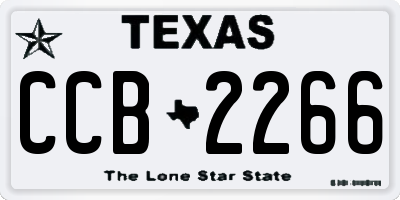 TX license plate CCB2266