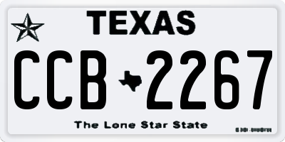 TX license plate CCB2267
