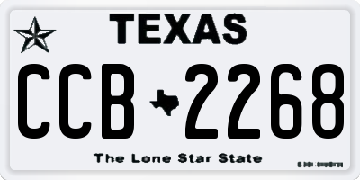 TX license plate CCB2268