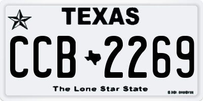 TX license plate CCB2269