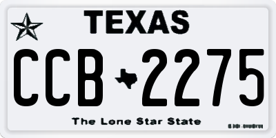 TX license plate CCB2275