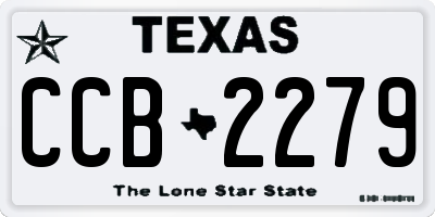 TX license plate CCB2279