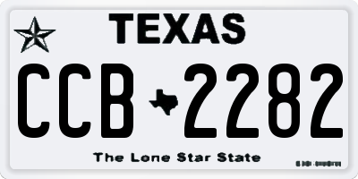 TX license plate CCB2282