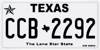 TX license plate CCB2292