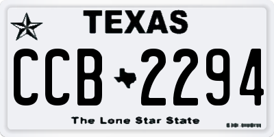 TX license plate CCB2294