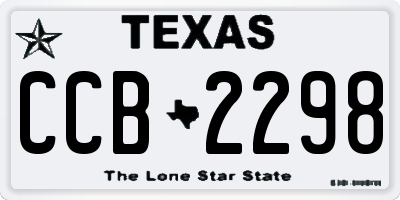 TX license plate CCB2298