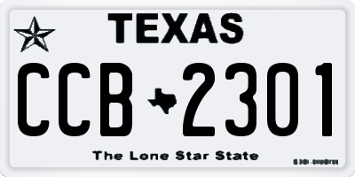 TX license plate CCB2301
