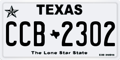 TX license plate CCB2302