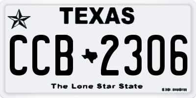 TX license plate CCB2306