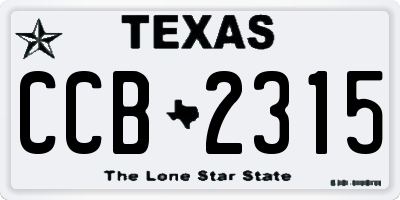TX license plate CCB2315