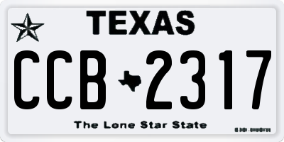 TX license plate CCB2317