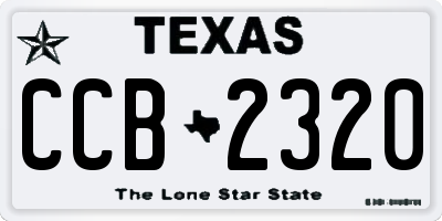 TX license plate CCB2320