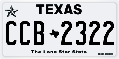 TX license plate CCB2322