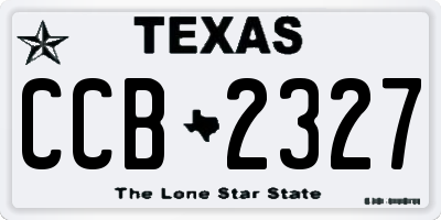 TX license plate CCB2327