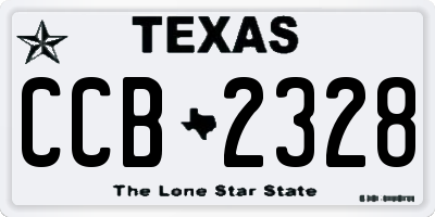 TX license plate CCB2328