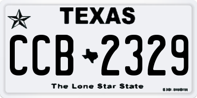 TX license plate CCB2329