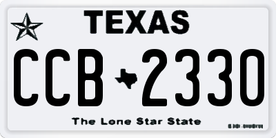 TX license plate CCB2330