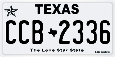 TX license plate CCB2336