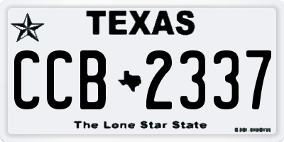 TX license plate CCB2337