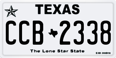 TX license plate CCB2338