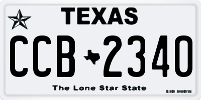 TX license plate CCB2340